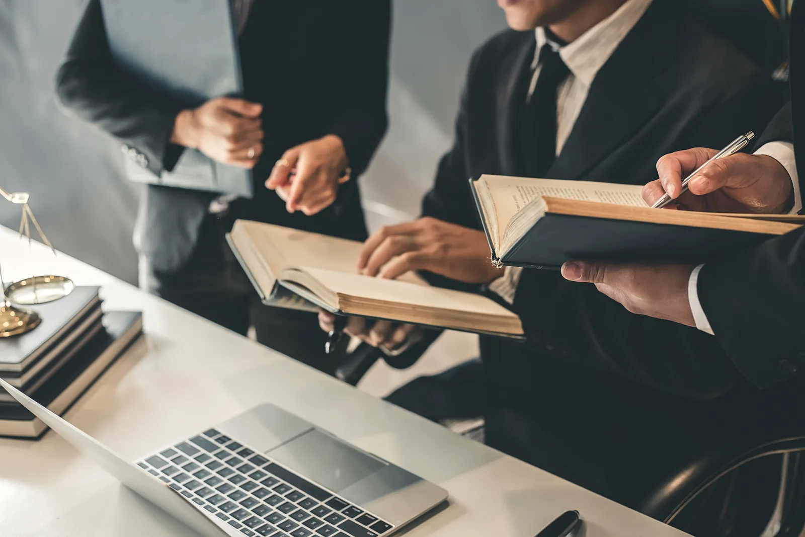 Private legal consultation in a Los Angeles law office.